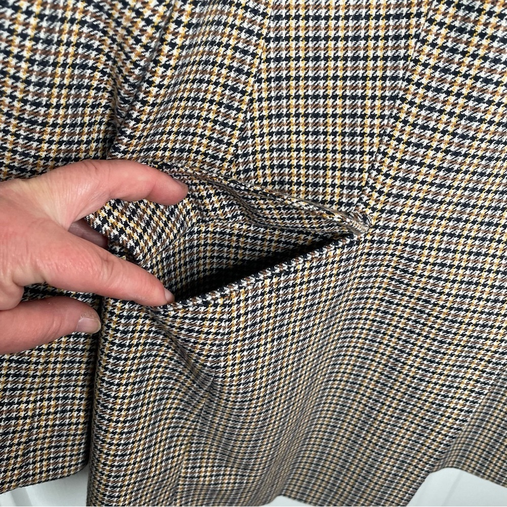 Talbots Houndstooth Wool Blend Woven From Italy Blazer Preppy Academia 14 - Picture 12 of 14